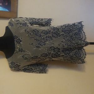Sheer Navy Lace Top